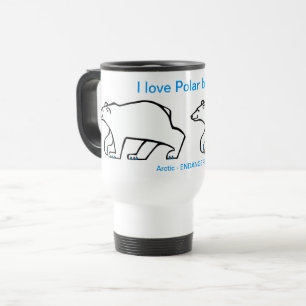 Mug De Voyage J'aime OURS Polaires - Amoureux des animaux - Arct