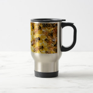 Mug De Voyage Jaune doux de dessert de peigne de miel de ruche