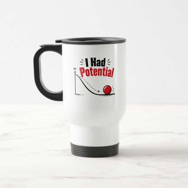 Mug De Voyage J'avais de l'humour de physique potentiel (Gauche)