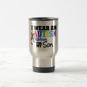 Mug De Voyage Je porte le ruban d'autisme pour mon fils
