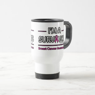 Mug De Voyage Je suis un survivant... Cancer du sein