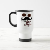 Je vous moustache pour le café voyage mustache