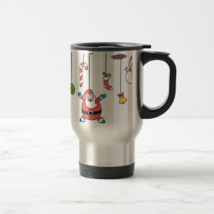 Mug De Voyage Joli dessin animé Père Noël et amis Noël