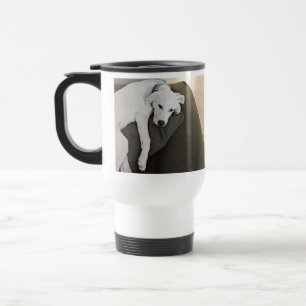 Mug De Voyage Joli Reste Fatigué Chiot Blanc