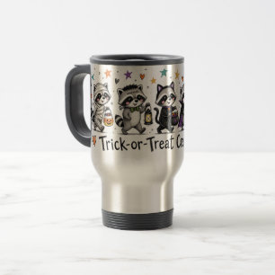 Mug De Voyage Jolie Équipe de Raccoons pour Halloween Trick or T