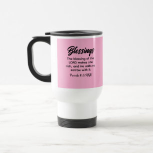 Mug De Voyage Jolie foi chrétienne rose Bénédiction Bible Verse