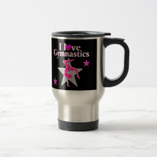 MUG DE VOYAGE JOLIE ROSE J'ADORE LE DESIGN GYMNASTIQUE