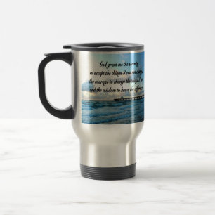 MUG DE VOYAGE JOLIMENT SÉRÉNITÉ PRIER OCÉAN ET VAGUES PHOTO