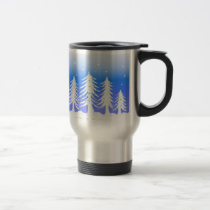Mug De Voyage Jolis sapins de Noël givrés