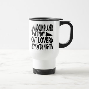Mug De Voyage Joueur Amoureux des chats Mandolin