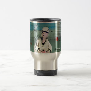 Mug De Voyage Joueur de cricket maniaque