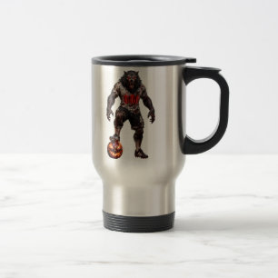 Mug De Voyage Joueur de football Loup-Garou Art Horreur Hallowee