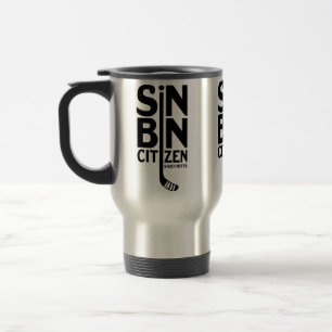 Mug De Voyage Joueur de pénalité d'hockey de citoyen de poubel