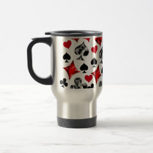 Mug De Voyage Joueur de poker Joueur de cartes de jouer costumes