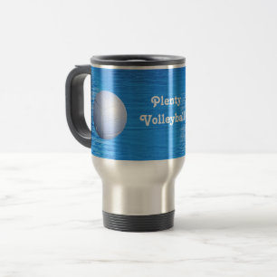 Mug De Voyage Joueurs de volley-ball silhouette et ballon person