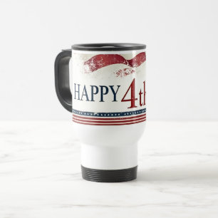 Mug De Voyage Joyeux 4 juillet - Drapeau américain design vintag