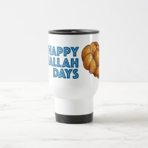 Mug De Voyage Joyeux Jours de Challah Pain Hanoukka Fêtes juives