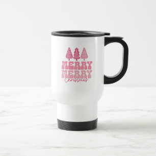 Mug De Voyage Joyeux Joyeux Noël - Conception des Fêtes Rose