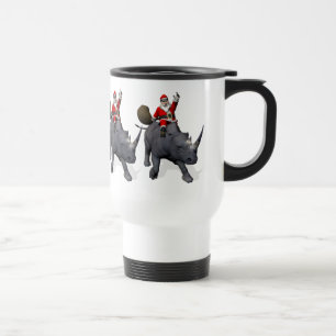Mug De Voyage Joyeux Noël On Rhino Rhinoceros