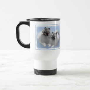 Mug De Voyage Keeshond Paire de Kees Peinture Art animal origina