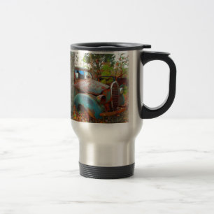 Mug De Voyage La décharge rustique d'années '30 prennent le