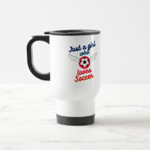Mug De Voyage La fille qui aime le football
