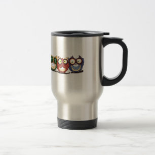 Mug De Voyage La huée de hiboux voient que parler n'entendez
