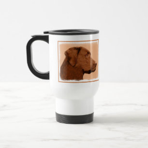 Mug De Voyage Labrador Retriever (Chocolat) Peinture - Chien Art