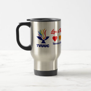 Mug De Voyage L'amour est l'Esprit - Coeurs arc-en-ciel