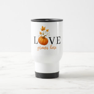 Mug De Voyage L'AMOUR grandit ici Lettres citrouilles Automne