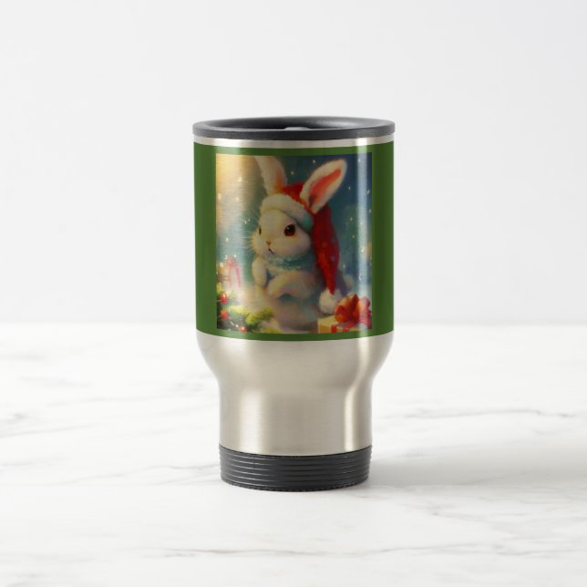 Mug De Voyage Lapin de Noël 2 (Centre)