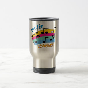 Mug De Voyage L'arc-en-ciel de professeur de musique note des