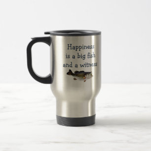 Mug De Voyage Le bonheur est une citation de pêcheur amusant de