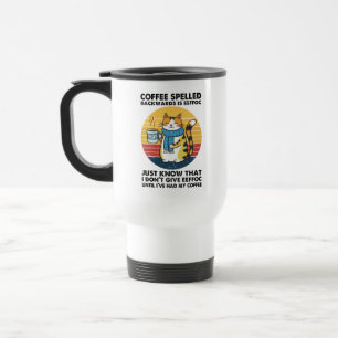 Mug De Voyage Le café épelé à l'envers est EEFFOC - Drôle Caffei