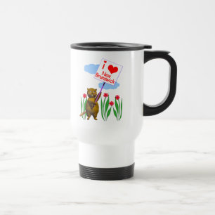 Mug De Voyage Le castor canadien aime Nouveau-Brunswick