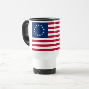Mug De Voyage Le Cercle d'étoiles, Drapeau américain par Betsy R