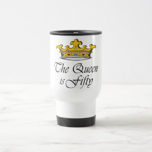 Mug De Voyage le cinquantième anniversaire la reine est 50 !