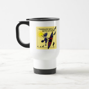 Mug De Voyage Le kayak barbote bien sur le jaune
