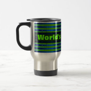 Mug De Voyage Le meilleur papa des mondes vert-bleu
