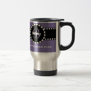 Mug De Voyage Le meilleur POURPRE V11 nommé de monogramme et de