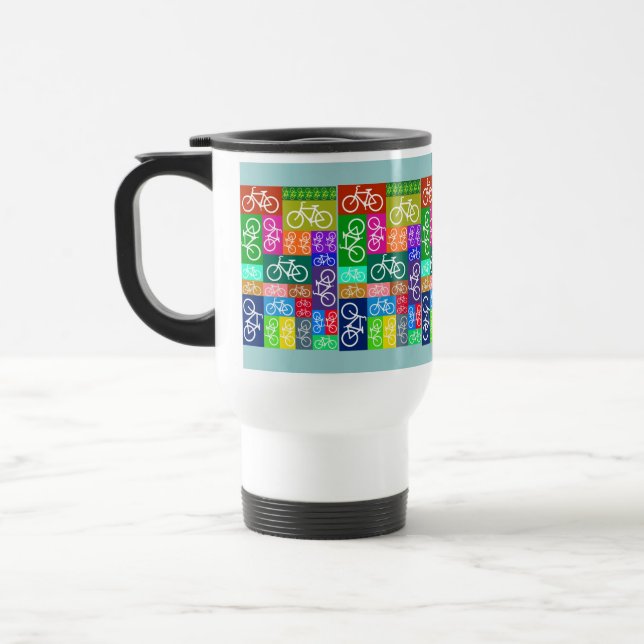 Mug De Voyage Le patchwork va à vélo l'art (Gauche)