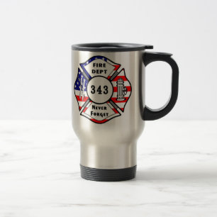 Mug De Voyage Le sapeur-pompier 9/11 n'oublient jamais 343