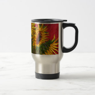 Mug De Voyage Le tournesol jaune de Paris sur l'arrière - plan