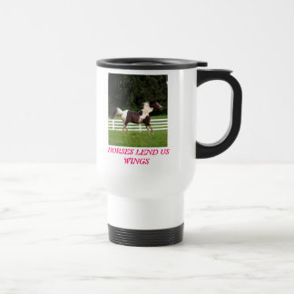 MUG DE VOYAGE LES CHEVAUX PRÊTENT DES AILES DES USA