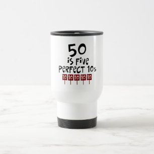 Mug De Voyage les cinquantième cadeaux d'anniversaire, 50 est 5