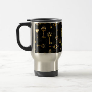 Mug De Voyage Les Patters de Seamless avec Golden Keys