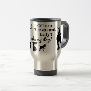 Mug De Voyage Les silhouettes de chèvre folle de la dame