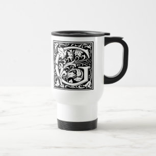 Mug De Voyage Lettre G Monogramme médiéval Art Nouveau