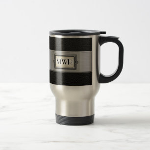 Mug De Voyage Lettres Monogrammes Exécutives Café en acier ino