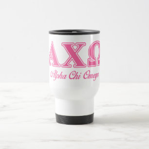 Mug De Voyage Lettres roses Alpha Chi Omega